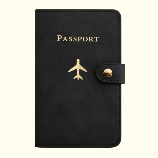 Porta pasaporte con tarjetero